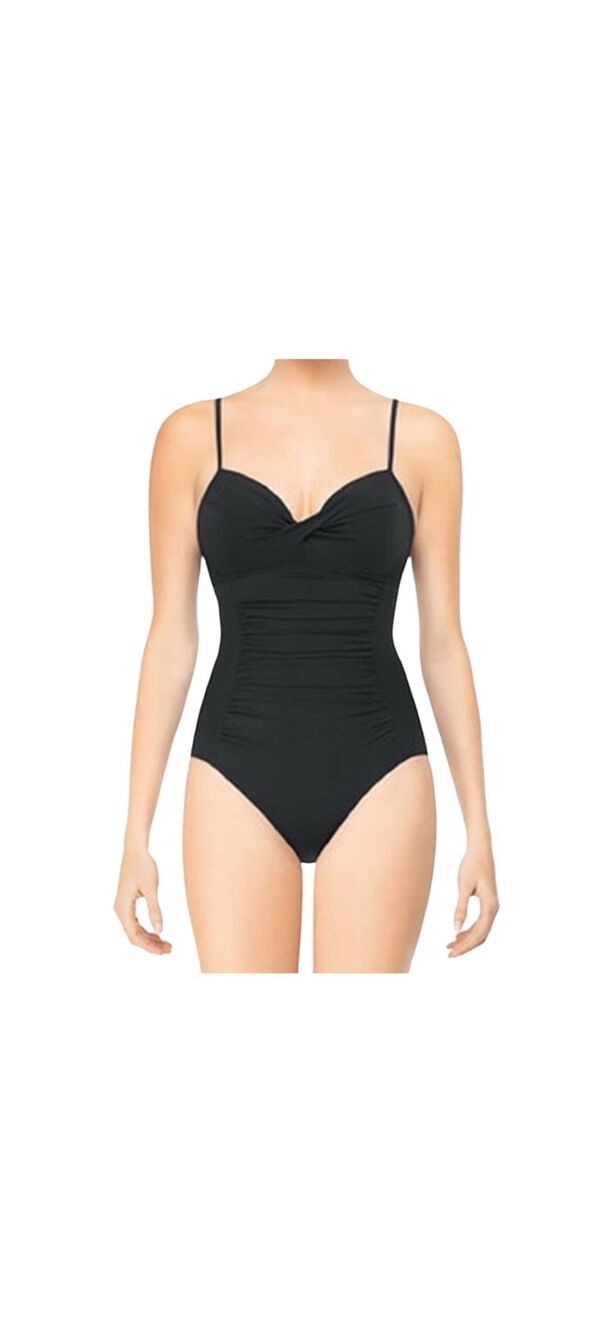 Assets by Spanx black one piece bathing suit size XL